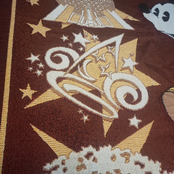 Walt Disney World Mickey Mouse Fringe Throw Blanket WDW - Picture 7 of 12